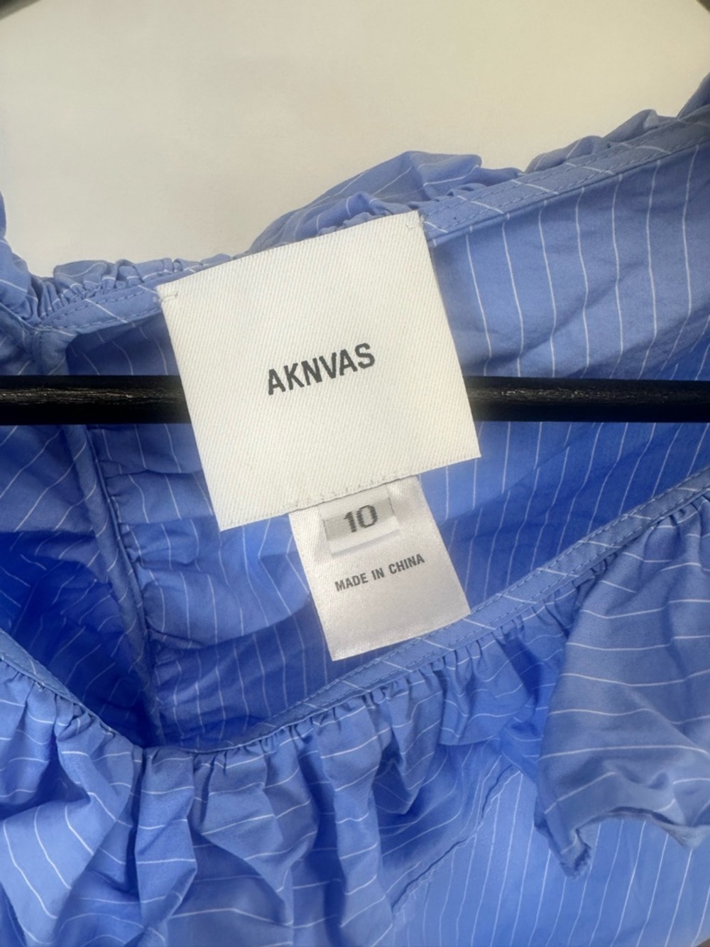 Aknvas Light Blue Ruffle Peplum Blouse - Picture 2 of 12